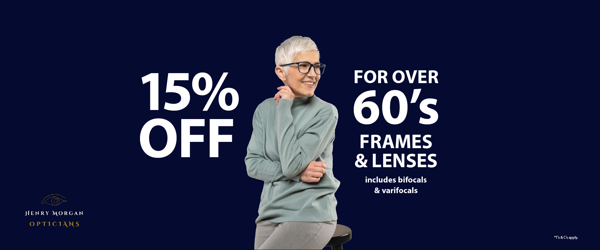 15% off over 60s banner