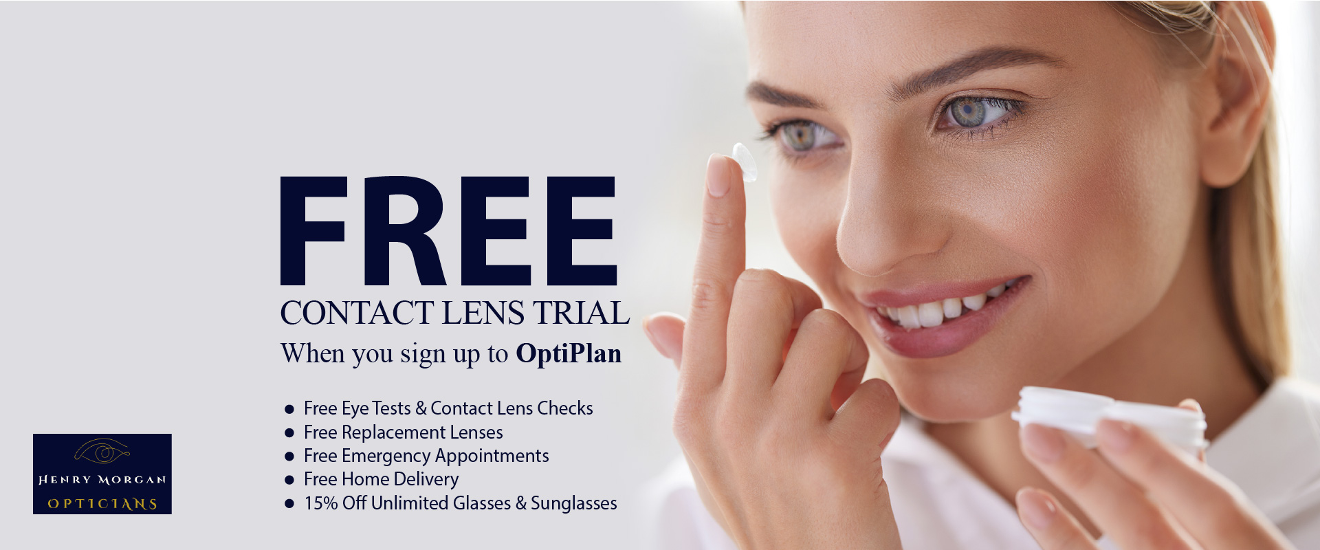 free contact lens trial fitting banner