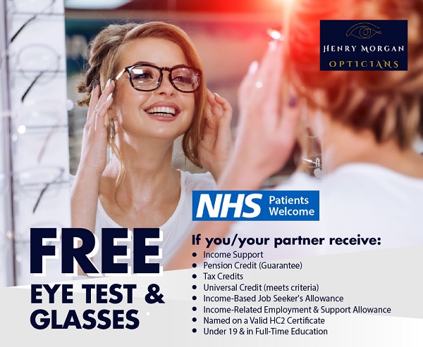 free nhs eye test banner
